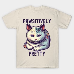 Pawsitively pretty Japanese cat T-Shirt